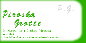 piroska grotte business card